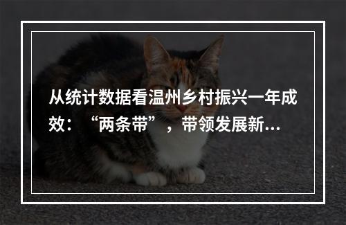 从统计数据看温州乡村振兴一年成效：“两条带”，带领发展新模式