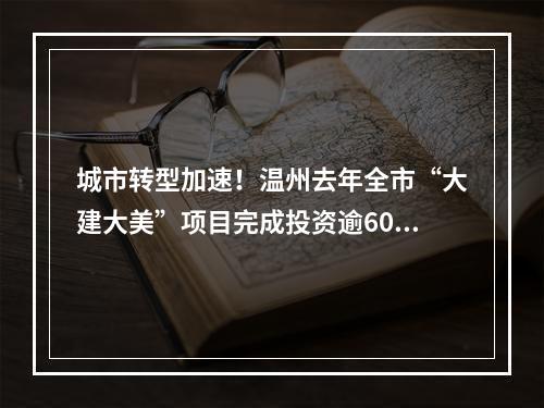 城市转型加速！温州去年全市“大建大美”项目完成投资逾600亿元