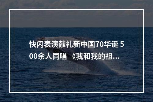 快闪表演献礼新中国70华诞 500余人同唱 《我和我的祖国》