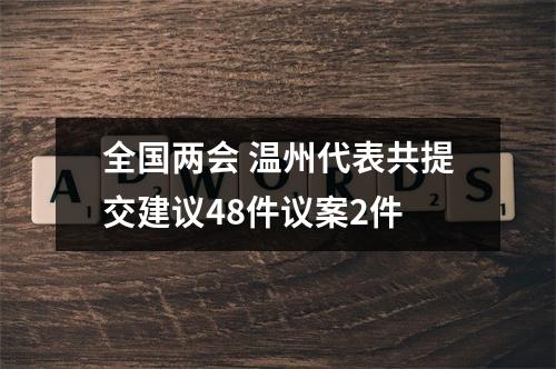 全国两会 温州代表共提交建议48件议案2件