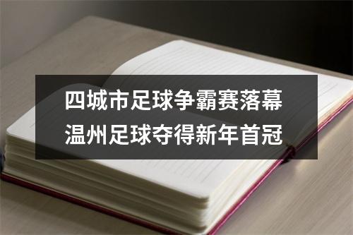 四城市足球争霸赛落幕 温州足球夺得新年首冠
