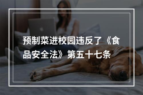 预制菜进校园违反了《食品安全法》第五十七条