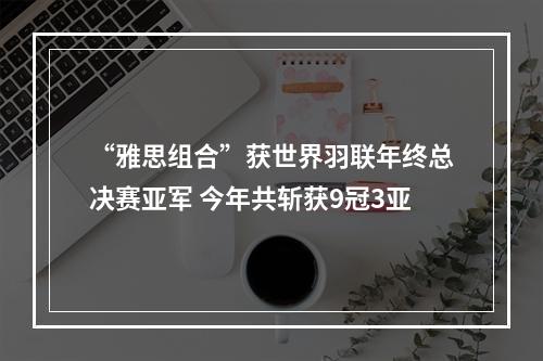 “雅思组合”获世界羽联年终总决赛亚军 今年共斩获9冠3亚