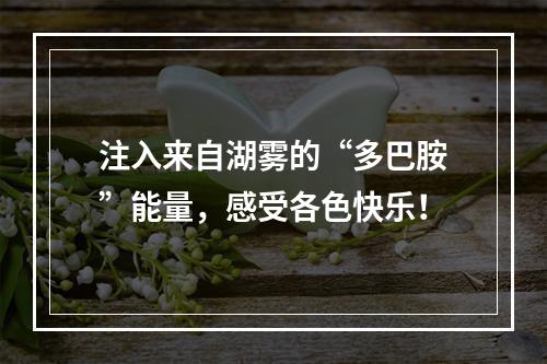 注入来自湖雾的“多巴胺”能量，感受各色快乐！
