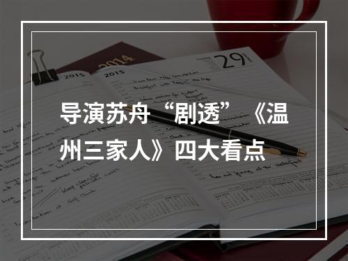 导演苏舟“剧透”《温州三家人》四大看点
