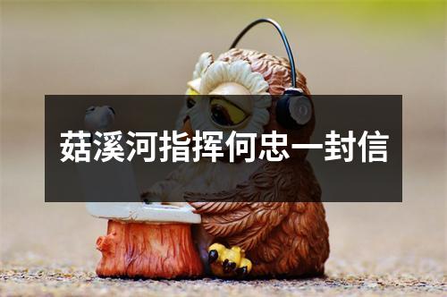 菇溪河指挥何忠一封信