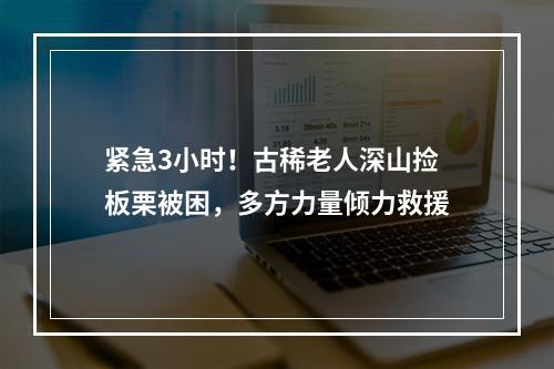 紧急3小时！古稀老人深山捡板栗被困，多方力量倾力救援