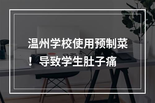 温州学校使用预制菜！导致学生肚子痛