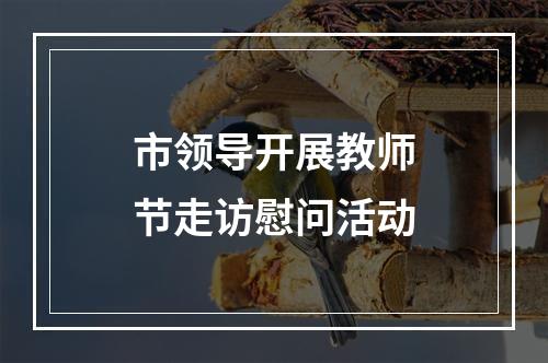 市领导开展教师节走访慰问活动