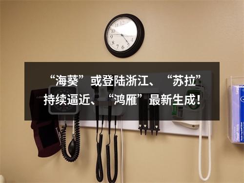 “海葵”或登陆浙江、“苏拉”持续逼近、“鸿雁”最新生成！