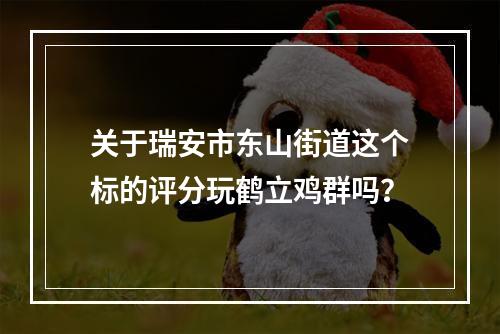 关于瑞安市东山街道这个标的评分玩鹤立鸡群吗？