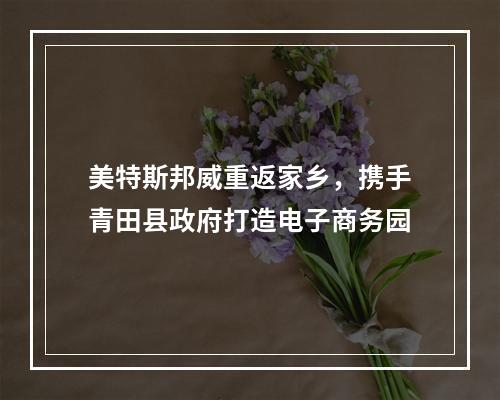 美特斯邦威重返家乡，携手青田县政府打造电子商务园