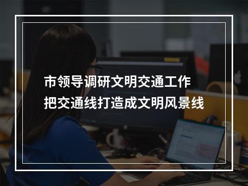 市领导调研文明交通工作 把交通线打造成文明风景线