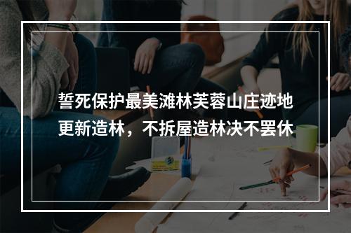 誓死保护最美滩林芙蓉山庄迹地更新造林，不拆屋造林决不罢休
