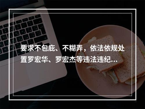 要求不包庇、不糊弄，依法依规处置罗宏华、罗宏杰等违法违纪人员的呼吁