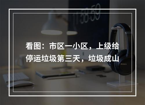 看图：市区一小区，上级给停运垃圾第三天，垃圾成山