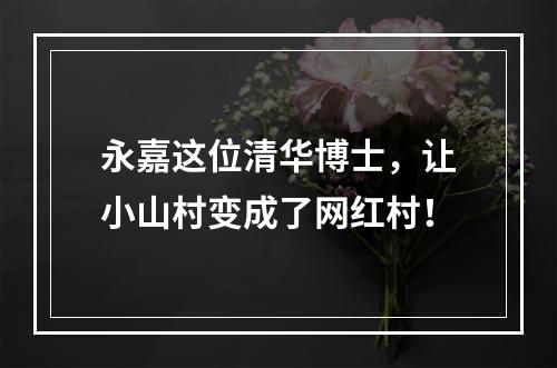 永嘉这位清华博士，让小山村变成了网红村！