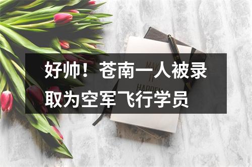 好帅！苍南一人被录取为空军飞行学员