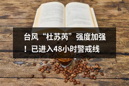 台风“杜苏芮”强度加强！已进入48小时警戒线