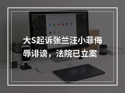 大S起诉张兰汪小菲侮辱诽谤，法院已立案