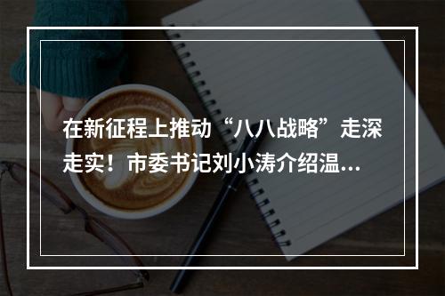 在新征程上推动“八八战略”走深走实！市委书记刘小涛介绍温州20年精彩蝶变