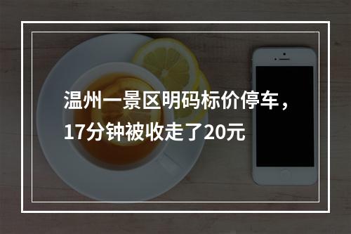 温州一景区明码标价停车，17分钟被收走了20元