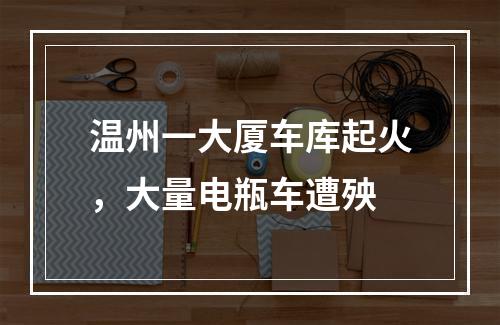 温州一大厦车库起火，大量电瓶车遭殃