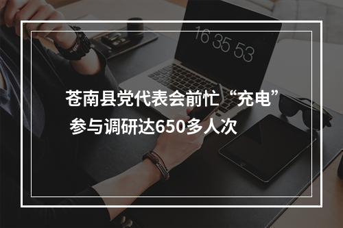 苍南县党代表会前忙“充电” 参与调研达650多人次