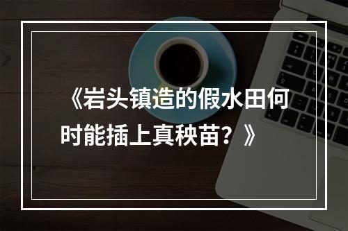 《岩头镇造的假水田何时能插上真秧苗？》