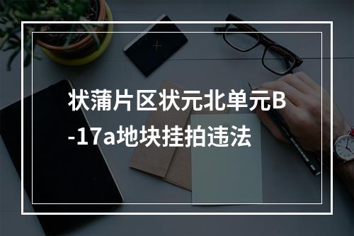 状蒲片区状元北单元B-17a地块挂拍违法
