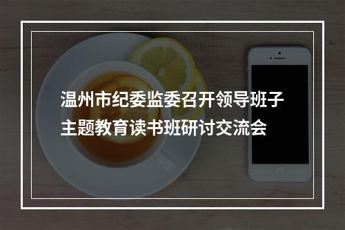 温州市纪委监委召开领导班子主题教育读书班研讨交流会