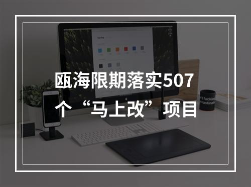 瓯海限期落实507个“马上改”项目