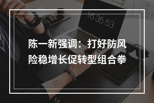 陈一新强调：打好防风险稳增长促转型组合拳