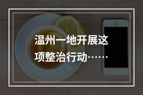 温州一地开展这项整治行动……