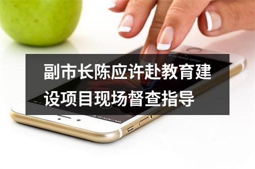 副市长陈应许赴教育建设项目现场督查指导