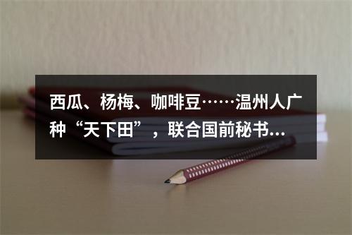 西瓜、杨梅、咖啡豆……温州人广种“天下田”，联合国前秘书长也来参观