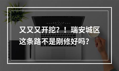 又又又开挖？！瑞安城区这条路不是刚修好吗？