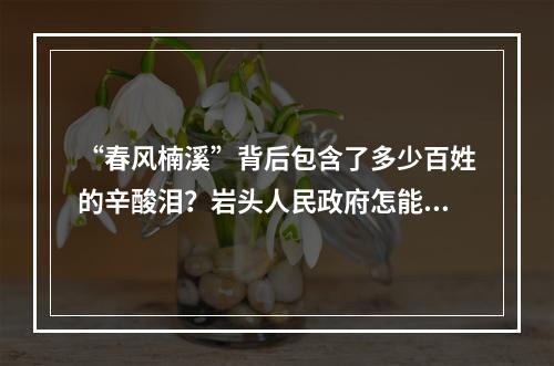 “春风楠溪”背后包含了多少百姓的辛酸泪？岩头人民政府怎能光明正大地强取豪夺！！！