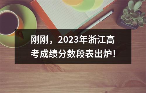 刚刚，2023年浙江高考成绩分数段表出炉！