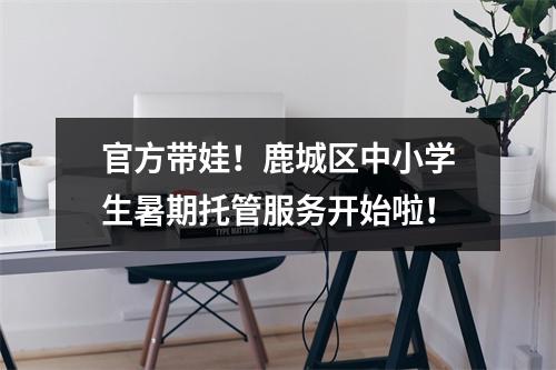 官方带娃！鹿城区中小学生暑期托管服务开始啦！