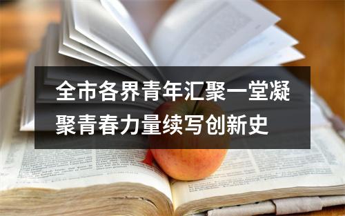 全市各界青年汇聚一堂凝聚青春力量续写创新史