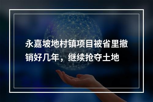 永嘉坡地村镇项目被省里撤销好几年，继续抢夺土地