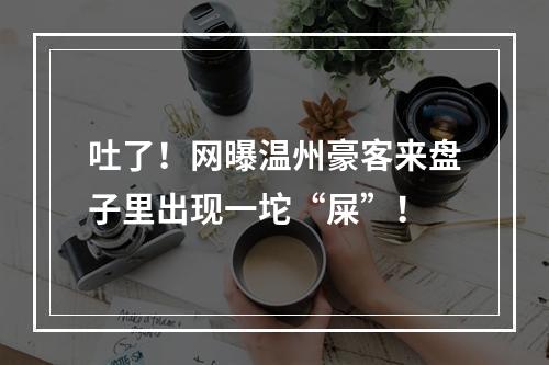 吐了！网曝温州豪客来盘子里出现一坨“屎”！