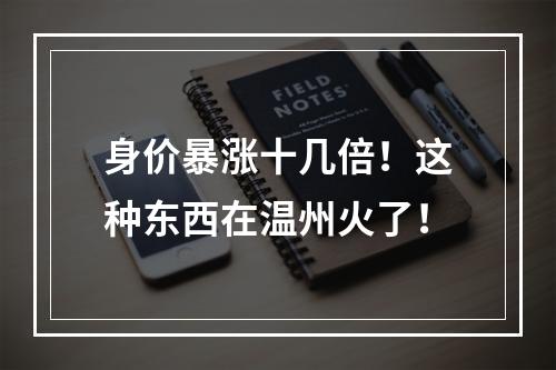 身价暴涨十几倍！这种东西在温州火了！
