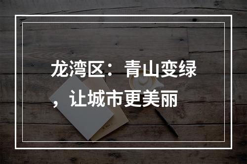 龙湾区：青山变绿，让城市更美丽