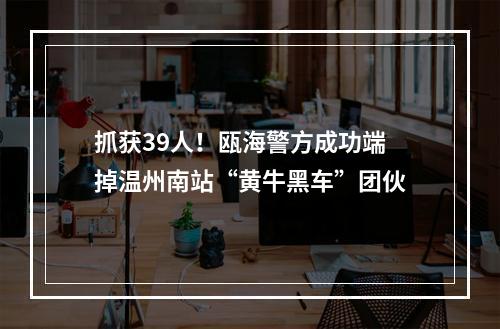 抓获39人！瓯海警方成功端掉温州南站“黄牛黑车”团伙