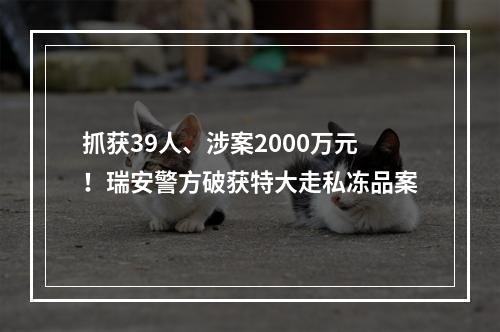 抓获39人、涉案2000万元！瑞安警方破获特大走私冻品案