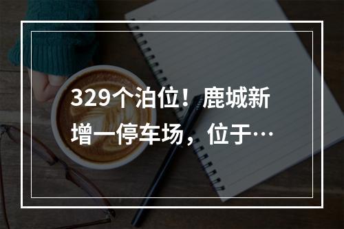 329个泊位！鹿城新增一停车场，位于…