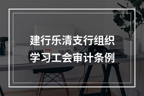 建行乐清支行组织学习工会审计条例