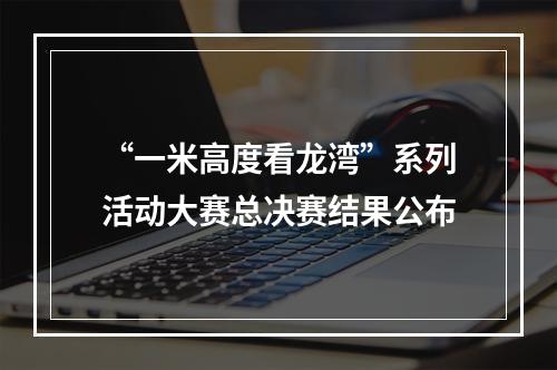 “一米高度看龙湾”系列活动大赛总决赛结果公布